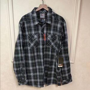 New! 5.11 Tactical GUNNER PLAID LONG SLEEVE SHIRT